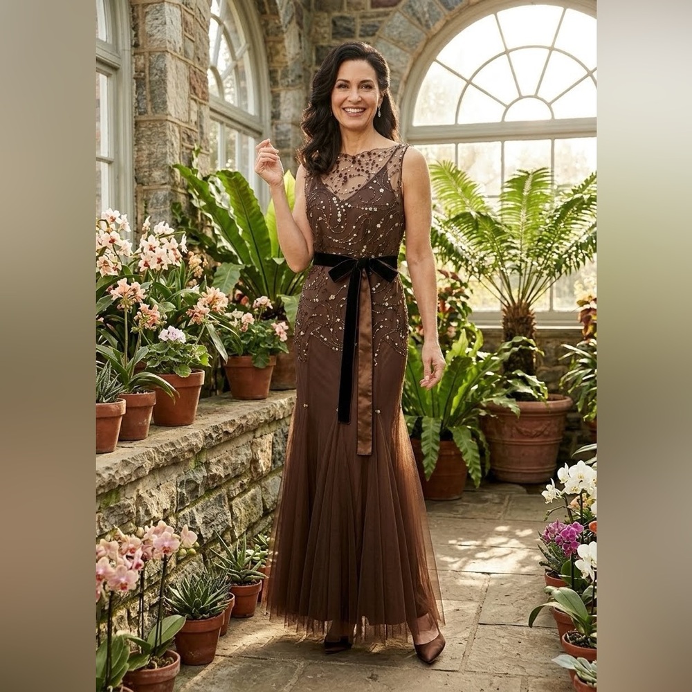 CAROL PERETZ Luxury Evening Gown size 10